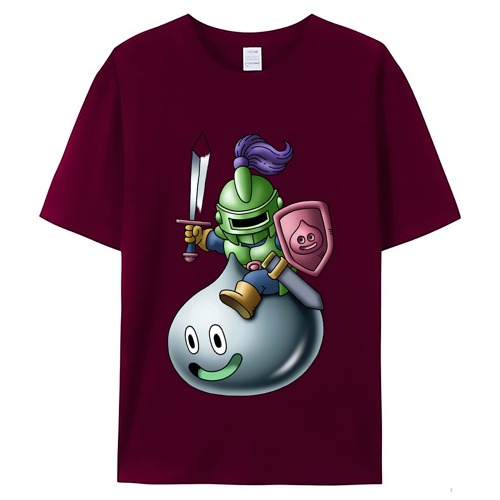 （画像用） ドラゴンクエスト Doragon Kuesuto Dragon Quest レディースカジュアルプリントTシャツ（綿100％）